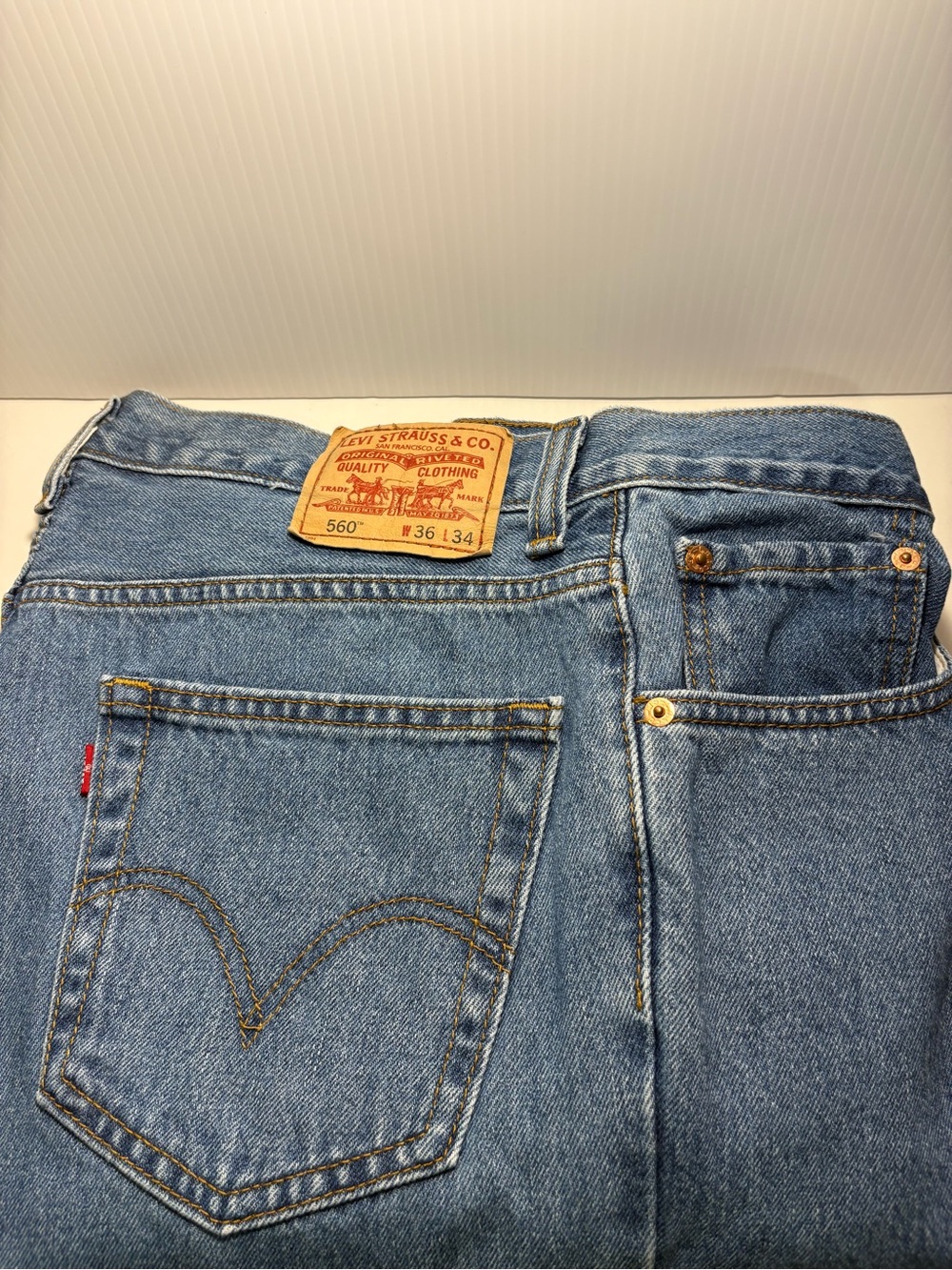 Levi's Blue Denim 560 Straight Jeans